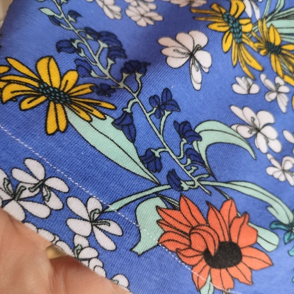 💚 Blue Floral Jersey Top - Picture 4 of 14